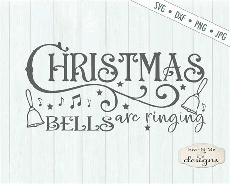 Christmas Svg Christmas Bells Svg Christmas Music Svg Music Notes
