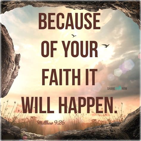 Bible Versesbecause Of Your Faith It Will Happen Biblical Quotes