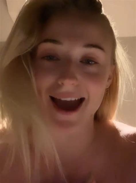 Sophie Turner Covering Topless Selfie Video Nudecelebforum