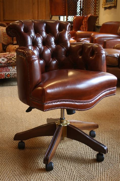 Ico parisi desk chair by mim roma, italy. Leather Captain's Chair, Leather Desk Chair, Antique ...