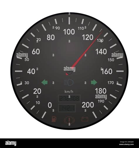 Speedo Meter Full Throttle Car Cockpit Display With Scale From Zero