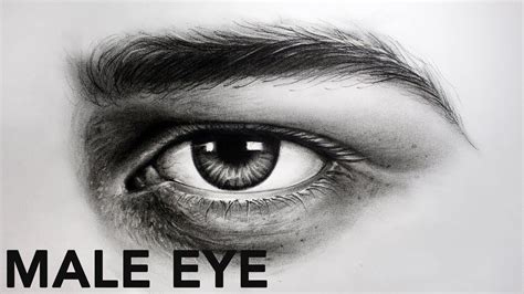 How To Draw Realistic Male Eye With Charcoal Timelapse With Images