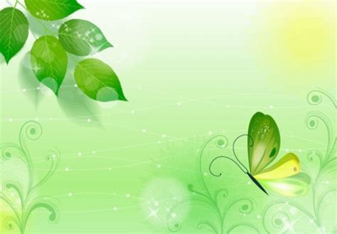 Fresh Green Spring Abstract Butterfly Background Welovesolo