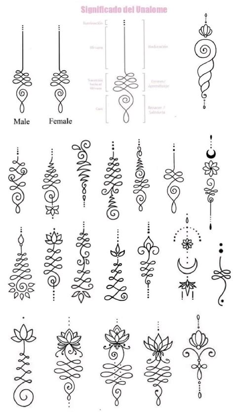 Minimalistic Contemporary Filipino Tattoo Motifs Reference Sheet