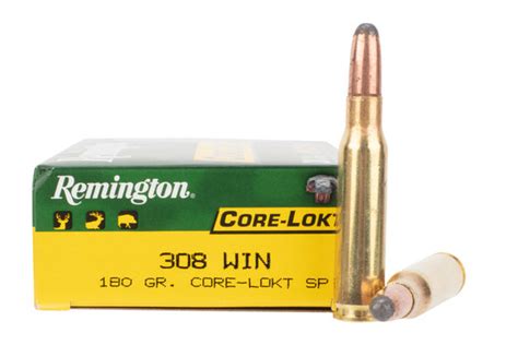 Remington Core Lokt 308 Win 180gr Soft Point Ammo Box Of 20