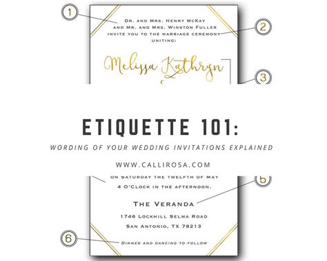 Etiquette 101 Wording Of Your Wedding Invitations Explained Callirosa