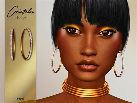 Cristalia Hoops Earrings By Suzue From Tsr • Sims 4 Downloads