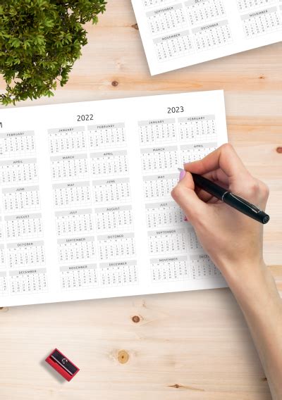 Download Printable 3 Year Calendar Template Original Style
