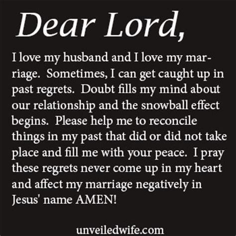 Disocver 3 typical marriage problems and how you can make it work again. Prayer Of The Day - Overcoming Past Regrets