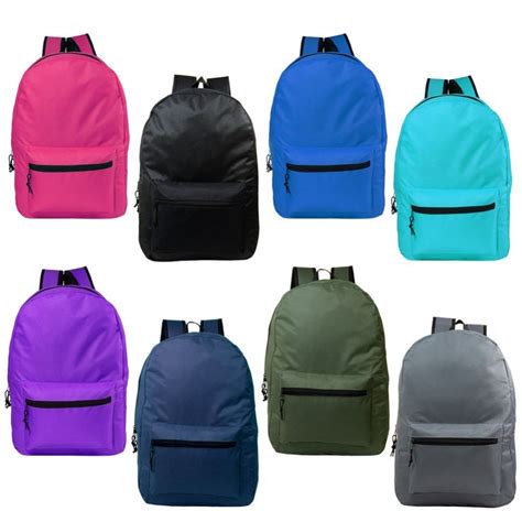 24 Units Of 15 Kids Basic Backpack In 8 Assorted Colors Backpacks 15