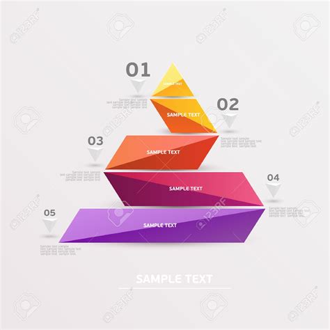 Colorful Pyramid Infographics Stock Vector Presentation Layout