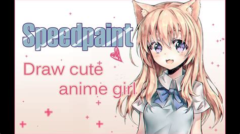 Speedpaint Sai Anime Girl Youtube