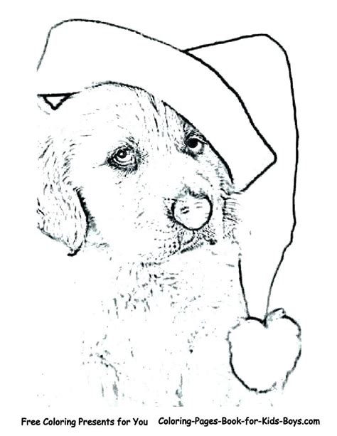 Christmas Dog Coloring Pages At Free Printable