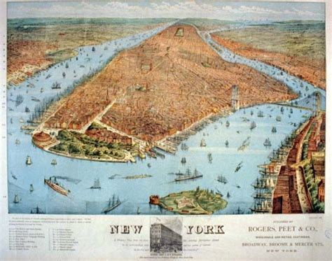 Manhattan Island Shown In The Late 1800s Is Situated Where The Hudson