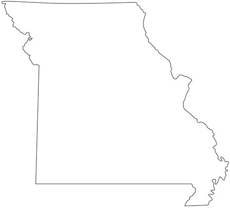 Missouri Map Silhouette Free Vector Silhouettes