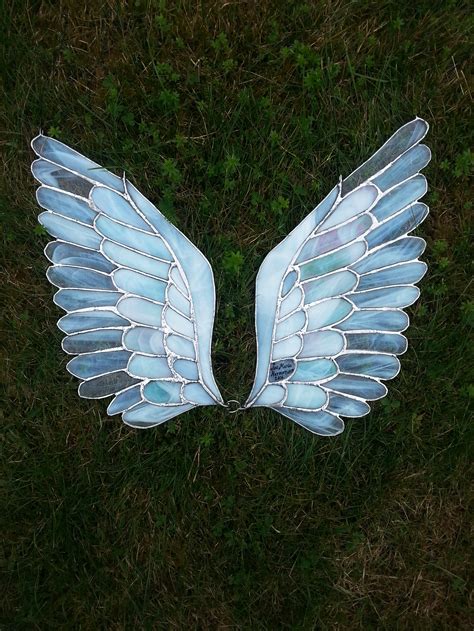 Glass Art Suncatchers Art And Collectibles Stained Glass Angel Wings Jp