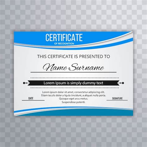 Free Vector Certificate Premium Template Awards Diploma With Wave