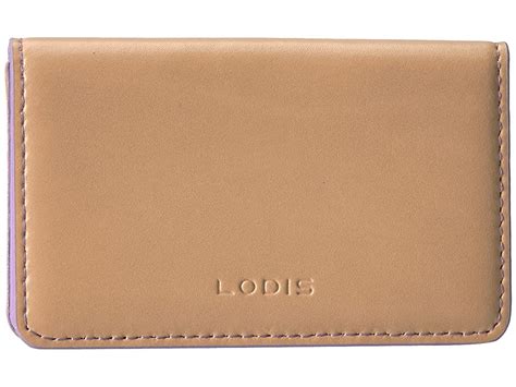 New Lodis Accessories Audrey Rfid Mini Card Case Natural Lavendar