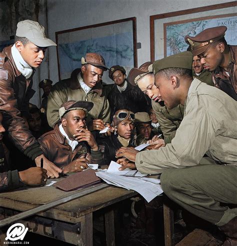 Tuskegee Airmen At Ramitelli Italy March 1945 Rcolorizedhistory