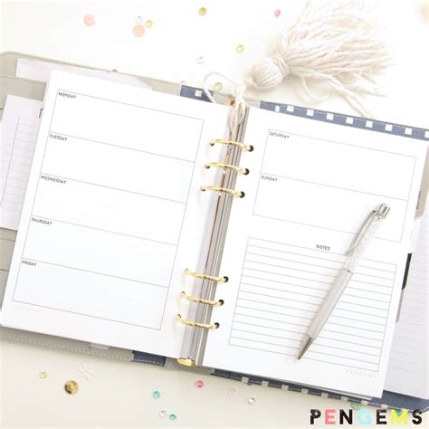 2016 Free A5 Printable Planner Inserts Planner Inserts Printable