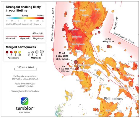 Latest earthquake activity near metro manila: M 5.3 quake in Philippines | Temblor.net