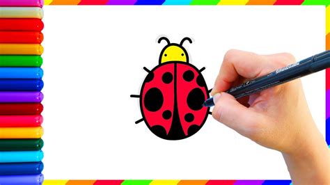 How To Draw A Ladybug Step By Step Cómo Dibujar Una Mariquita Paso A