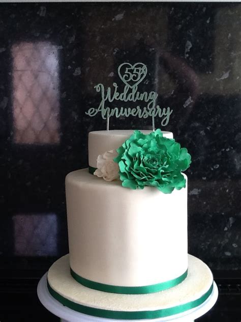 Emerald 55 Years Wedding Anniversary Cake Weddinganniversary