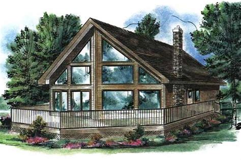 Two bedroom house plans are one of the most wanted variants among our building designs. Vacation Cabin Homeplans - Home Design WM-4417 # 2230