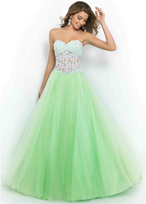 Corset Style Beaded Sheer Lace Tulle Honey Dew Evening Gown Blush Formal Dresses Blush Prom