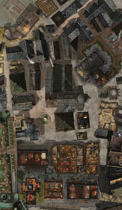 42 X 72 City Map Fantasy City Map Fantasy City Dungeon Maps