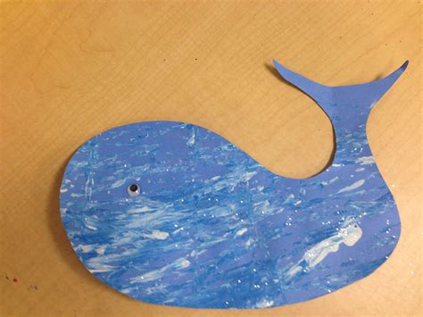 Marble Rolling Paint Whale For Ocean Themed Preschool Or Kinder Craft