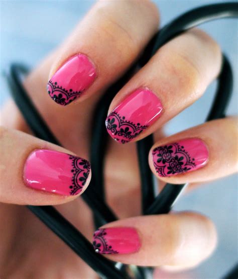 Love The Lace Pattern And Also The Blackpink Combo Lace Nail