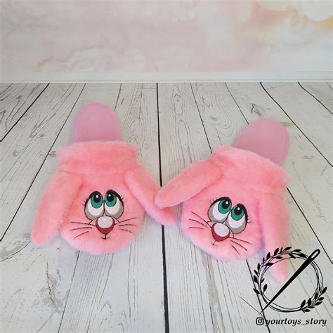 Womens Handmade Slippers Pink Bunny Slippers Fur Etsy
