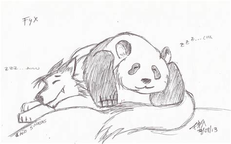 Panda And Wolf Zzz Love By Fer914 On Deviantart