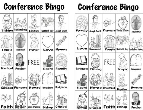 General Conference Bingo Printable Printable Templates