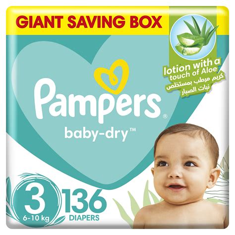 Buy Pampers Baby Dry Diapers With Aloe Vera Lotion And Leakage