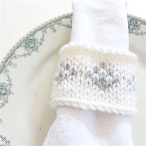 Easy Scandinavian Knitting Pattern For Napkin Rings A Box Of Twine