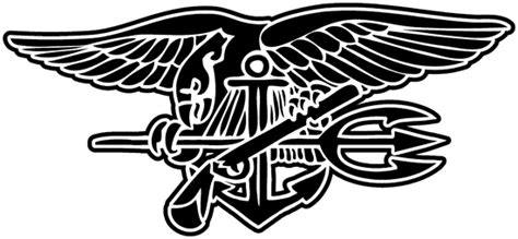 Navy Seal Trident Black And White
