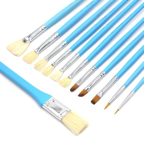 Eval 12pcs Professional Paint Brushes Set For Acrylic Watercolor Oil