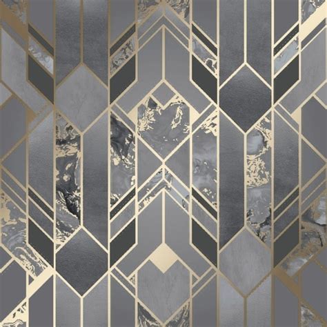 Liquid Marble Geometric Wallpaper In Charcoal And Gold I Love Wallpaper
