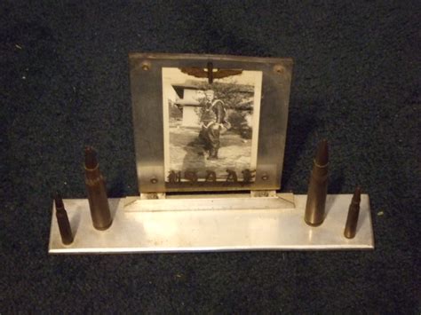 Ww2 Trench Art Desk Picture Frame For The Army Air Corps Collectors