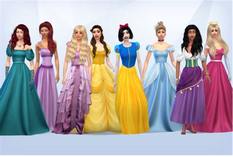 Sims 4 Disney Princess Dresses Cc