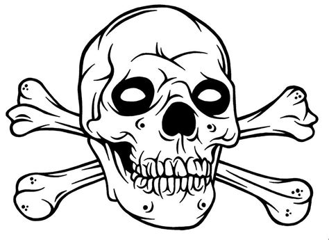 Gambar Printable Skulls Coloring Pages Kids Cool2bkids Easy Skull Di