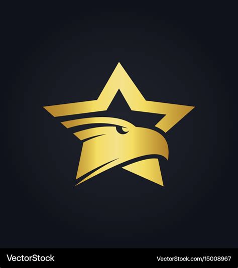 Star Eagle Gold Logo Royalty Free Vector Image