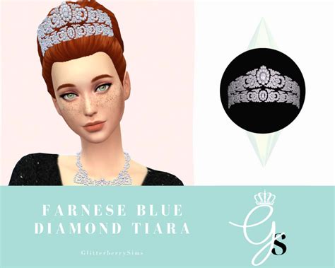 Farnese Blue Diamond Tiara Glitterberry Sims On Patreon Blue