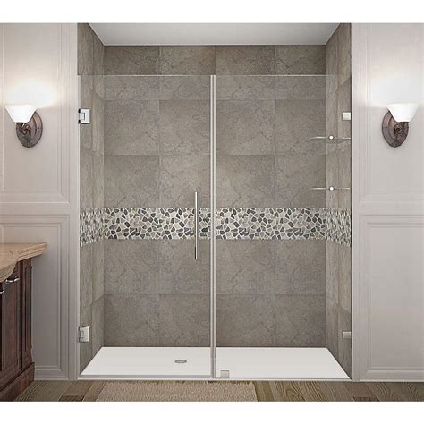 Everything you need to know to take accurate measurements in your home before ordering a new prehung interior door. Aston Nautis GS 72 in. x 72 in. Completely Frameless Hinged Shower Door with Glass Shelves in ...