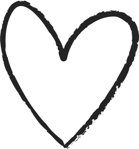 Download Transparent Love Hand Drawn Heart Symbol Outline Hand Drawn
