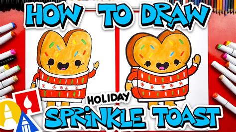 How To Draw Holiday Sprinkle Toast Holiday Art Youtube