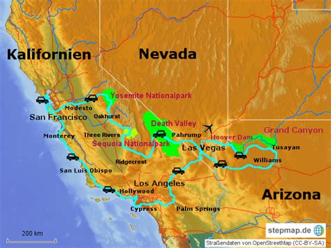 Stepmap Westküste Landkarte Für Usa