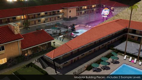 Paradise Motel Modular Pack In Environments Ue Marketplace